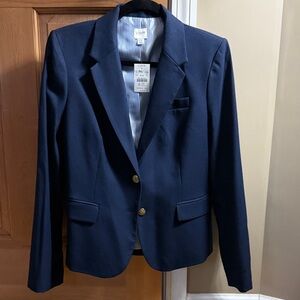 J. Crew Classic Navy Blazer with Gold Accents